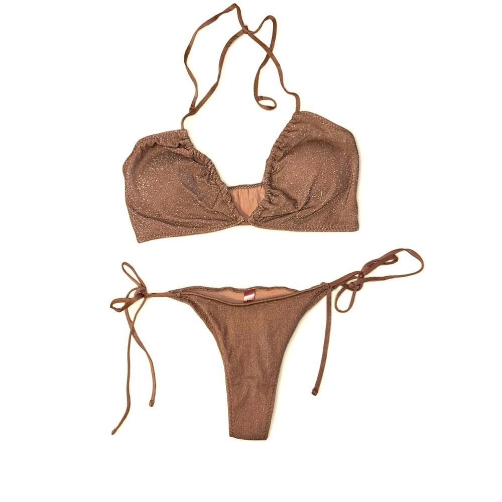 Shining gold 2 piece bikini